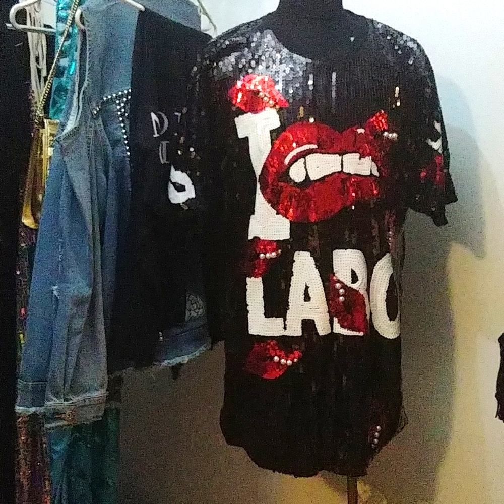 Sequin t shirt dress